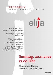 Plakat Elija Oratorium